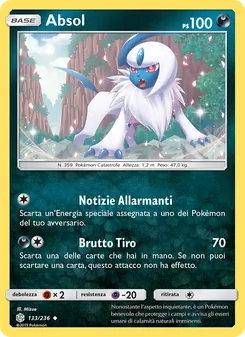 Carta Absol dell'espansione Eclissi Cosmica, numero 133/236