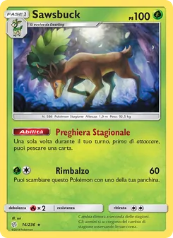 Carta Sawsbuck dell'espansione Eclissi Cosmica, numero 16/236