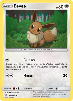 Carta Eevee dell'espansione Eclissi Cosmica, numero 166/236