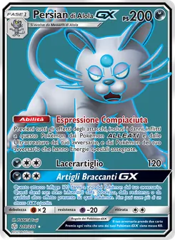 Carta Persian di Alola GX dell'espansione Eclissi Cosmica, numero 219/236