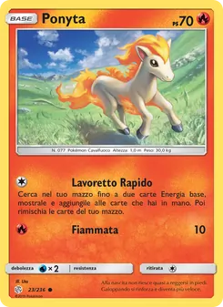 Carta Ponyta dell'espansione Eclissi Cosmica, numero 23/236