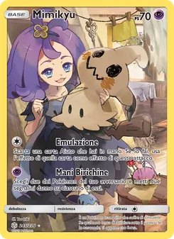 Carta Mimikyu dell'espansione Eclissi Cosmica, numero 245/236