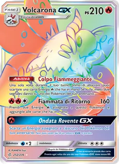 Carta Volcarona GX dell'espansione Eclissi Cosmica, numero 252/236