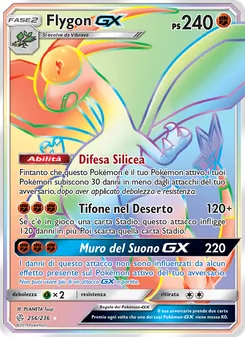 Carta Flygon GX dell'espansione Eclissi Cosmica, numero 256/236