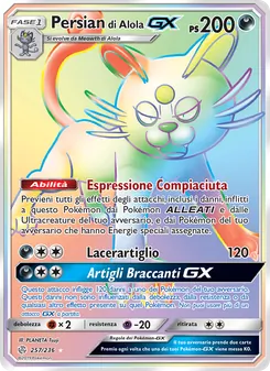 Carta Persian di Alola GX dell'espansione Eclissi Cosmica, numero 257/236
