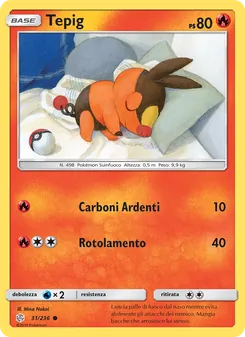 Carta Tepig dell'espansione Eclissi Cosmica, numero 31/236