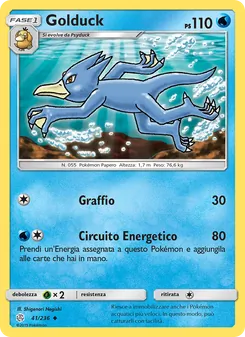 Carta Golduck dell'espansione Eclissi Cosmica, numero 41/236