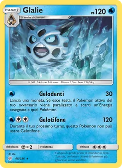 Carta Glalie dell'espansione Eclissi Cosmica, numero 48/236