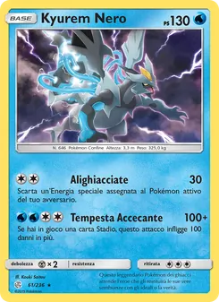 Carta Kyurem Nero dell'espansione Eclissi Cosmica, numero 61/236