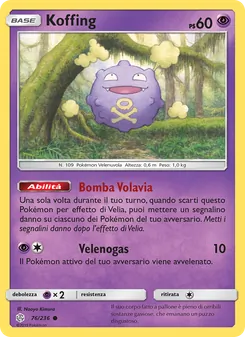 Carta Koffing dell'espansione Eclissi Cosmica, numero 76/236