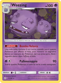 Carta Weezing dell'espansione Eclissi Cosmica, numero 77/236