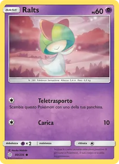Carta Ralts dell'espansione Eclissi Cosmica, numero 80/236
