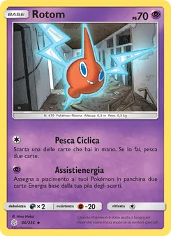 Carta Rotom dell'espansione Eclissi Cosmica, numero 86/236