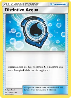 Carta Distintivo Acqua dell'espansione Guardiani Nascenti, numero 119/145