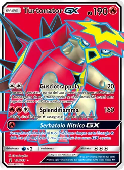 Carta Turtonator GX dell'espansione Guardiani Nascenti, numero 131/145