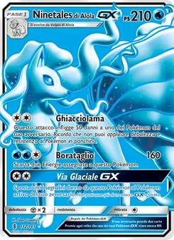 Carta Ninetales di Alola GX dell'espansione Guardiani Nascenti, numero 132/145