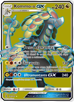 Carta Kommo-o GX dell'espansione Guardiani Nascenti, numero 141/145