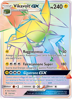 Carta Vikavolt GX dell'espansione Guardiani Nascenti, numero 152/145