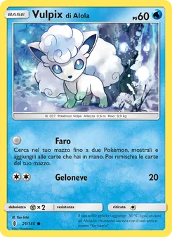 Carta Vulpix di Alola dell'espansione Guardiani Nascenti, numero 21/145