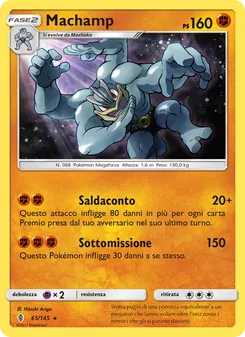 Carta Machamp dell'espansione Guardiani Nascenti, numero 65/145