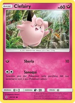 Carta Clefairy dell'espansione Guardiani Nascenti, numero 88/145