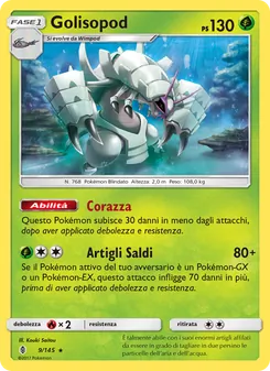 Carta Golisopod dell'espansione Guardiani Nascenti, numero 9/145