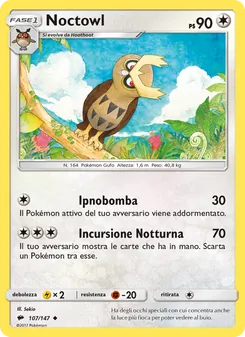 Carta Noctowl dell'espansione Ombre Infuocate, numero 107/147