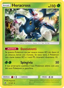 Carta Heracross dell'espansione Ombre Infuocate, numero 11/147