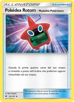 Carta Pokédex Rotom - Modalità Pokévisore dell'espansione Ombre Infuocate, numero 122/147