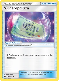 Carta Vulneropolizza dell'espansione Ombre Infuocate, numero 126/147