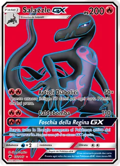 Carta Salazzle GX dell'espansione Ombre Infuocate, numero 132/147
