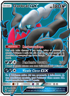 Carta Darkrai GX dell'espansione Ombre Infuocate, numero 139/147