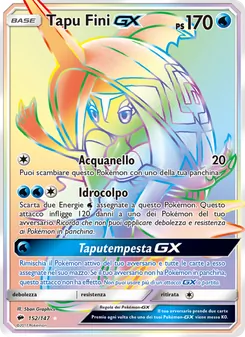 Carta Tapu Fini GX dell'espansione Ombre Infuocate, numero 152/147