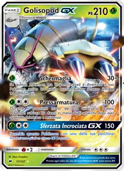 Carta Golisopod GX dell'espansione Ombre Infuocate, numero 17/147