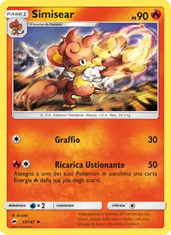 Carta Simisear dell'espansione Ombre Infuocate, numero 23/147