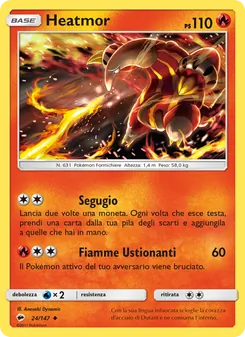 Carta Heatmor dell'espansione Ombre Infuocate, numero 24/147