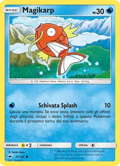 Carta Magikarp dell'espansione Ombre Infuocate, numero 32/147