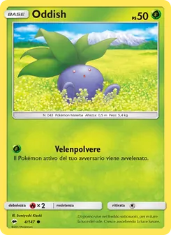 Carta Oddish dell'espansione Ombre Infuocate, numero 4/147