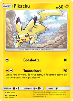 Carta Pikachu dell'espansione Ombre Infuocate, numero 40/147