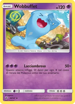 Carta Wobbuffet dell'espansione Ombre Infuocate, numero 49/147