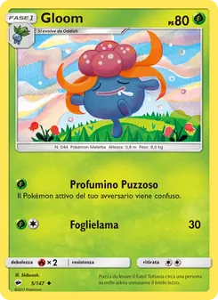 Carta Gloom dell'espansione Ombre Infuocate, numero 5/147