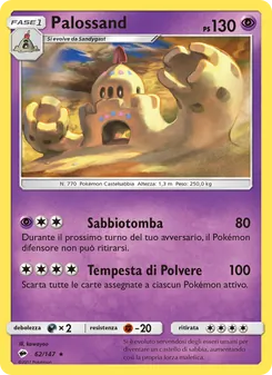 Carta Palossand dell'espansione Ombre Infuocate, numero 62/147