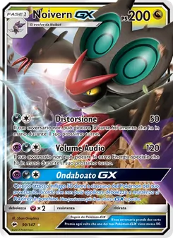 Carta Noivern GX dell'espansione Ombre Infuocate, numero 99/147