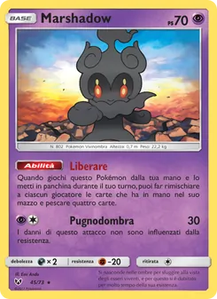 Carta Marshadow dell'espansione Leggende Iridescenti, numero 45/73
