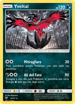 Carta Yveltal dell'espansione Leggende Iridescenti, numero 54/73