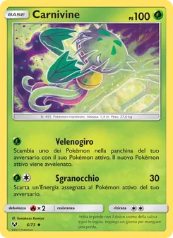 Carta Carnivine dell'espansione Leggende Iridescenti, numero 6/73
