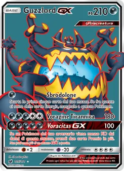 Carta Guzzlord GX dell'espansione Invasione Scarlatta, numero 105/111
