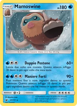Carta Mamoswine dell'espansione Invasione Scarlatta, numero 21/111