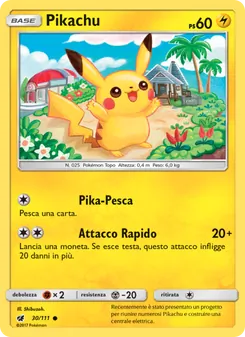 Carta Pikachu dell'espansione Invasione Scarlatta, numero 30/111