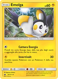 Carta Emolga dell'espansione Invasione Scarlatta, numero 35/111